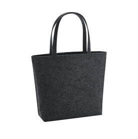Bag Base Felt Shopper, Charcoal Melange, One Size bedrucken, Art.-Nr. 913291050