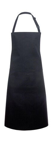 Karlowsky Bib Apron Basic with Pocket, Black, One Size bedrucken, Art.-Nr. 913671010