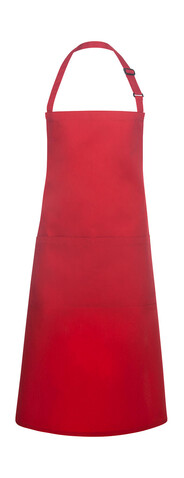 Karlowsky Bib Apron Basic with Pocket, Red, One Size bedrucken, Art.-Nr. 913674000
