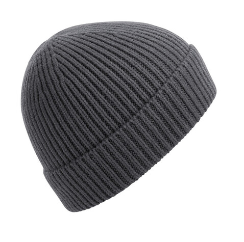 Beechfield Engineered Knit Ribbed Beanie, Graphite Grey, One Size bedrucken, Art.-Nr. 913691310