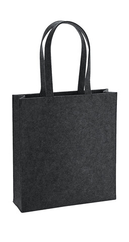 Bag Base Felt Tote Bag, Charcoal Melange, One Size bedrucken, Art.-Nr. 914291050