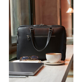 Quadra Tailored Luxe Briefcase, Black, One Size bedrucken, Art.-Nr. 915301010