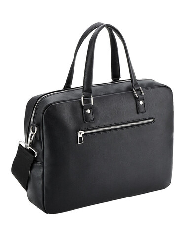 Quadra Tailored Luxe Briefcase, Black, One Size bedrucken, Art.-Nr. 915301010