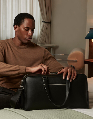 Quadra Tailored Luxe Weekender, Black, One Size bedrucken, Art.-Nr. 917301010