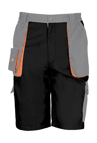 Result LITE Short, Black/Grey/Orange, XL bedrucken, Art.-Nr. 919331975