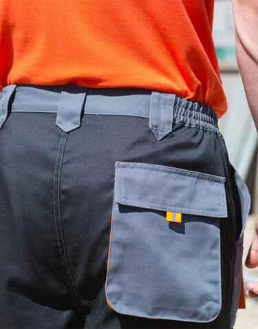 Result LITE Short, Black/Grey/Orange, XL bedrucken, Art.-Nr. 919331975