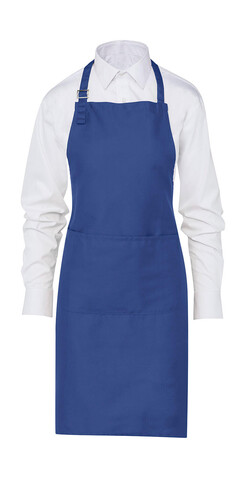 SG ACCESSORIES - BISTRO LISBON 100% Cotton Bib Apron, Royal, One Size bedrucken, Art.-Nr. 920593000