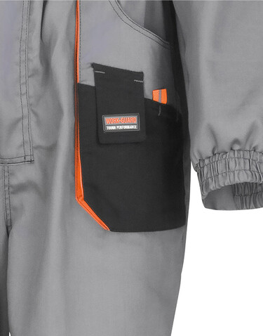 Result LITE Coverall, Black/Grey/Orange, 2XL bedrucken, Art.-Nr. 921331976