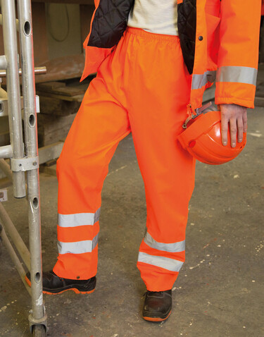 Result High Profile Rain Trousers, Fluorescent Orange, S/M bedrucken, Art.-Nr. 922334054