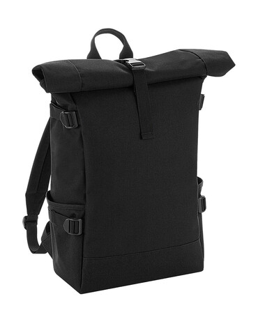 Bag Base Block Roll-Top Backpack, Black/Black, One Size bedrucken, Art.-Nr. 926291520