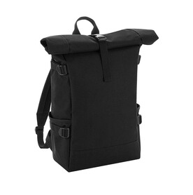 Bag Base Block Roll-Top Backpack, Black/Black, One Size bedrucken, Art.-Nr. 926291520