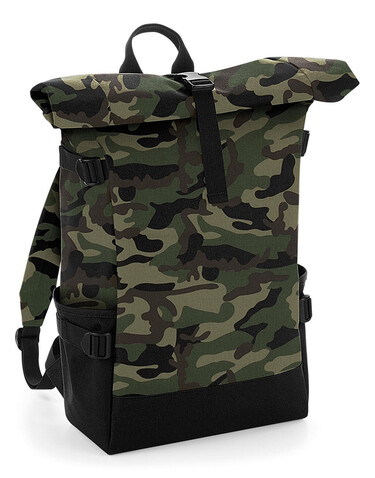 Bag Base Block Roll-Top Backpack, Black/Black, One Size bedrucken, Art.-Nr. 926291520