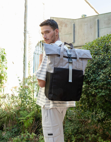 Shugon Ruby Roll-Up Laptop Backpack, Black/Light Grey, One Size bedrucken, Art.-Nr. 927381510