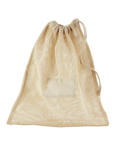 Westford Mill Organic Cotton Mesh Sacks, Natural, L bedrucken, Art.-Nr. 928280085