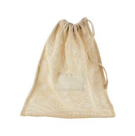 Westford Mill Organic Cotton Mesh Sacks, Natural, XS bedrucken, Art.-Nr. 928280082