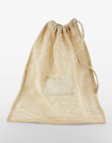 Westford Mill Organic Cotton Mesh Sacks, Natural, XS bedrucken, Art.-Nr. 928280082