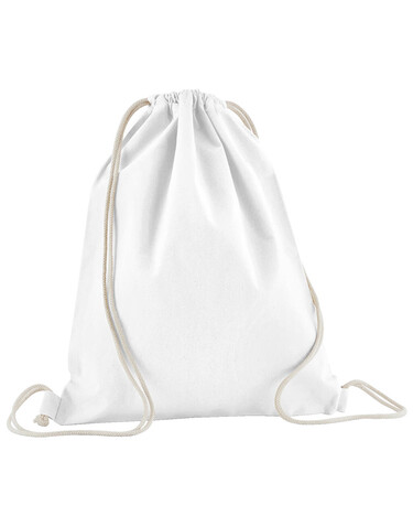 Westford Mill Organic Cotton InCo. Gymsac, White, One Size bedrucken, Art.-Nr. 929280000