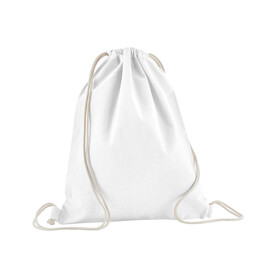 Westford Mill Organic Cotton InCo. Gymsac, White, One Size bedrucken, Art.-Nr. 929280000