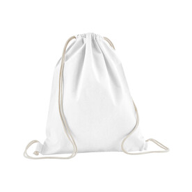 Westford Mill Organic Cotton InCo. Gymsac, White, One Size bedrucken, Art.-Nr. 929280000