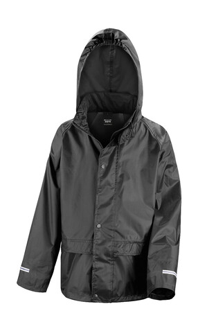 Result Junior StormDri Jacket, Black, S (5-6) bedrucken, Art.-Nr. 929331013