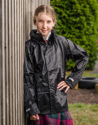 Result Junior StormDri Jacket, Black, S (5-6) bedrucken, Art.-Nr. 929331013