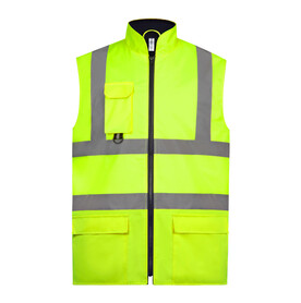 Yoko Fluo Bodywarmer, Fluo Yellow, S bedrucken, Art.-Nr. 930776053