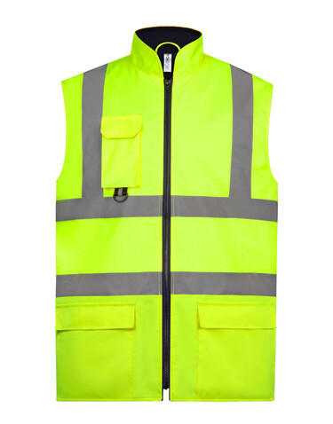 Yoko Fluo Bodywarmer, Fluo Yellow, 3XL bedrucken, Art.-Nr. 930776058
