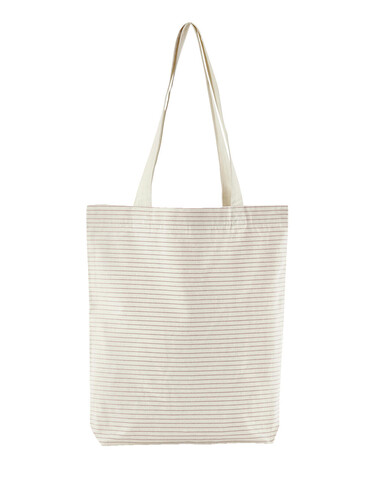 Westford Mill Striped Organic Cotton Tote, Red Stripe, One Size bedrucken, Art.-Nr. 932284080