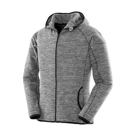 Result Women`s Microfleece Hoodi, Marl Grey/Black, XS bedrucken, Art.-Nr. 932331482