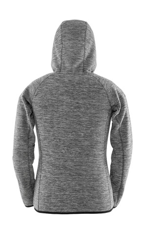 Result Women`s Microfleece Hoodi, Marl Grey/Black, XS bedrucken, Art.-Nr. 932331482