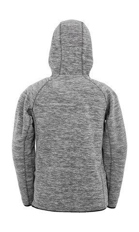 Result Men`s Microfleece Hoodi, Marl Grey/Black, S bedrucken, Art.-Nr. 933331483