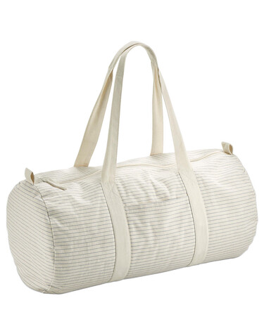 Westford Mill Striped Organic Cotton Barrel Bag, Grey Stripe, One Size bedrucken, Art.-Nr. 935281320 Westford Mill Striped Organic Cotton Barrel Bag, Grey Stripe, One Size bedrucken, Art.-Nr. 935281320