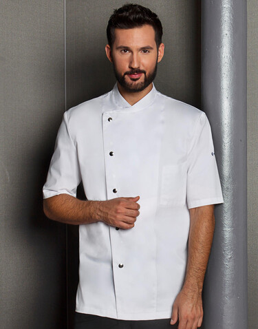 Karlowsky Chef Jacket Gustav Short Sleeve, White, 58 (XL) bedrucken, Art.-Nr. 935670007