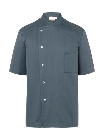 Karlowsky Chef Jacket Gustav Short Sleeve, Anthracite, 48 (M) bedrucken, Art.-Nr. 935671402