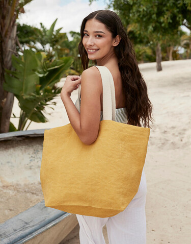 Westford Mill Soft Washed Jute Beach Bag, Blossom, One Size bedrucken, Art.-Nr. 936284230 Westford Mill Soft Washed Jute Beach Bag, Blossom, One Size bedrucken, Art.-Nr. 936284230