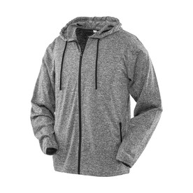 Result Men`s Hooded Tee-Jacket, Marl Grey, S bedrucken, Art.-Nr. 936331183