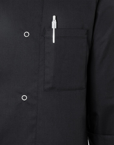 Karlowsky Chef Jacket Basic Unisex, Black, 4XL bedrucken, Art.-Nr. 936671019