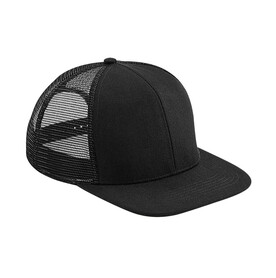 Beechfield Original Flat Peak 6 Panel Trucker, Black/Black, One Size bedrucken, Art.-Nr. 936691520