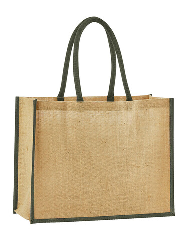 Westford Mill Natural Starched Jute Classic Shopper, Natural/Olive Green, One Size bedrucken, Art.-Nr. 937280800 Westford Mill Natural Starched Jute Classic Shopper, Natural/Olive Green, One Size bedrucken, Art.-Nr. 937280800