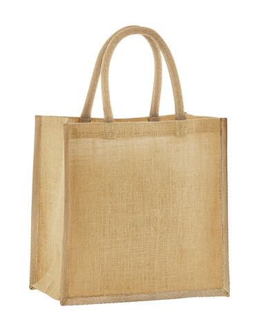 Westford Mill Natural Starched Jute Mini Gift Bag, Natural, One Size bedrucken, Art.-Nr. 940280080