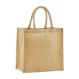 Westford Mill Natural Starched Jute Mini Gift Bag, Natural, One Size bedrucken, Art.-Nr. 940280080