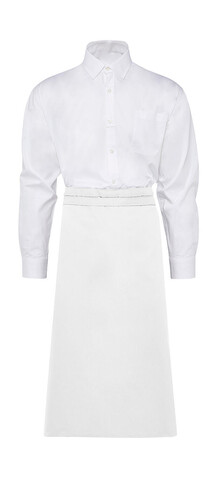 SG ACCESSORIES - BISTRO ROME Medium Length Bistro Apron, White, One Size bedrucken, Art.-Nr. 942590000
