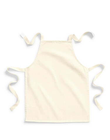 Westford Mill FairTrade Cotton Junior Craft Apron, Natural, One Size bedrucken, Art.-Nr. 946280080