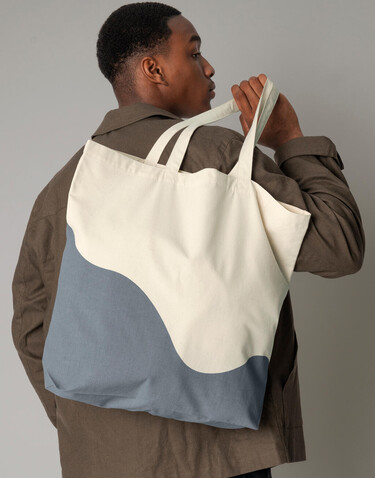 Westford Mill Organic Cotton Wave Print Maxi Tote, Natural/Caramel, One Size bedrucken, Art.-Nr. 947280520 Westford Mill Organic Cotton Wave Print Maxi Tote, Natural/Caramel, One Size bedrucken, Art.-Nr. 947280520