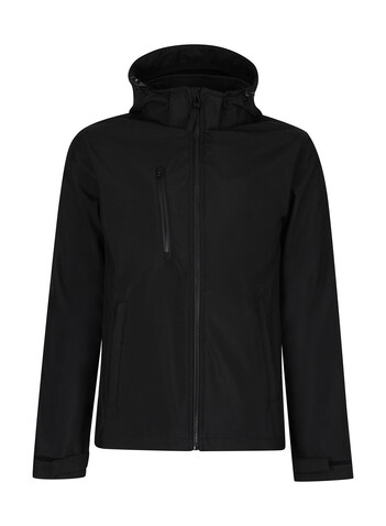 Regatta Venturer 3-Layer Hooded Softshell Jacket, Black, S bedrucken, Art.-Nr. 948171013