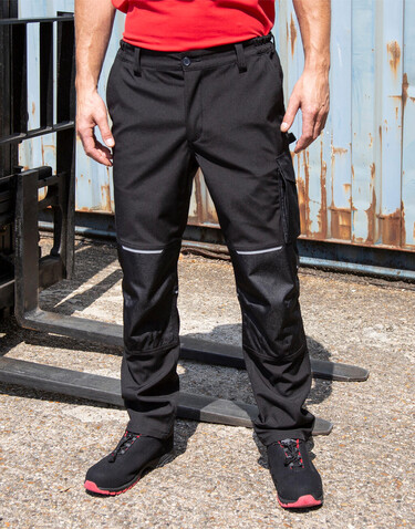 Result Slim Softshell Work Trousers, Black, S bedrucken, Art.-Nr. 952331013