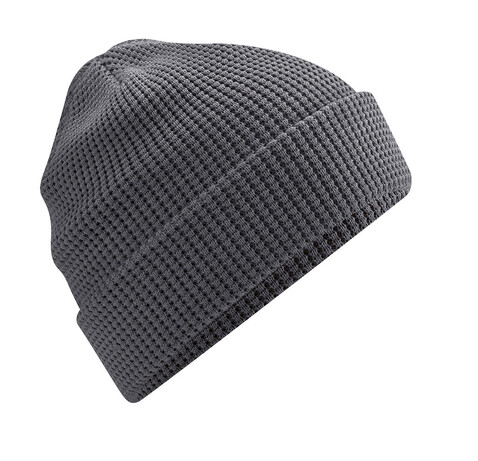 Beechfield Organic Cotton Waffle Beanie, Graphite Grey, One Size bedrucken, Art.-Nr. 952691310 Beechfield Organic Cotton Waffle Beanie, Graphite Grey, One Size bedrucken, Art.-Nr. 952691310