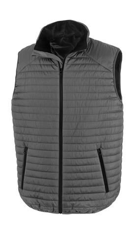 Result Thermoquilt Gilet, Grey/Black, XL bedrucken, Art.-Nr. 953331406
