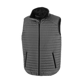 Result Thermoquilt Gilet, Grey/Black, XS bedrucken, Art.-Nr. 953331402
