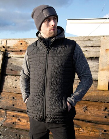 Result Thermoquilt Gilet, Grey/Black, XS bedrucken, Art.-Nr. 953331402